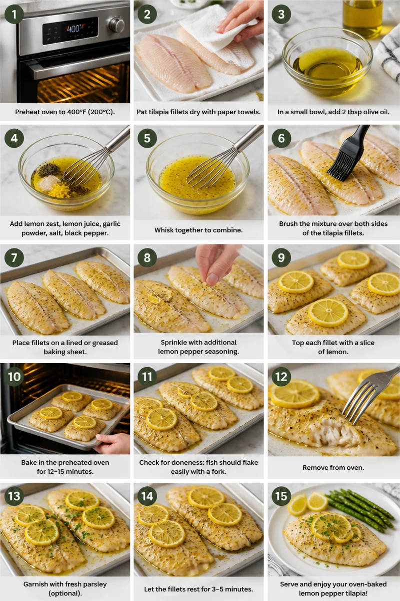 Best Oven Baked Lemon Pepper Tilapia Fillets