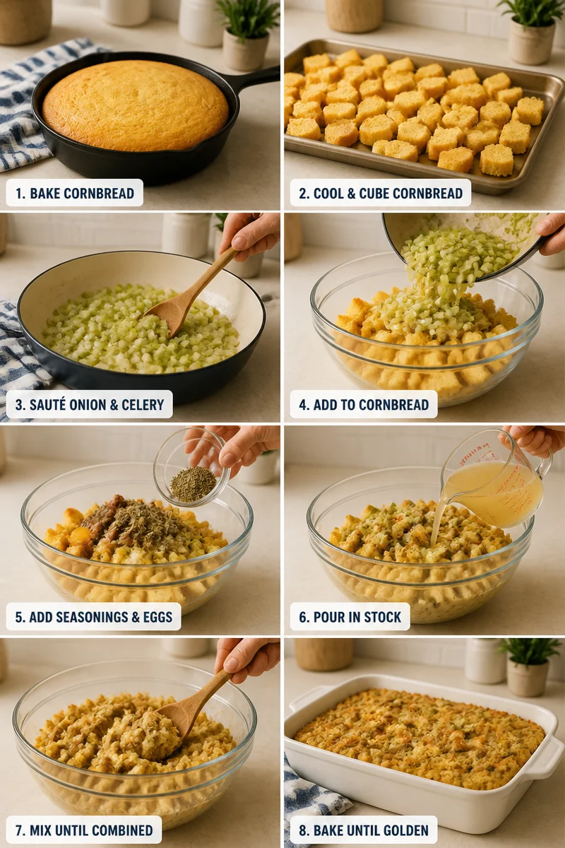 Best Southern Cornbread Dressing from Scratch