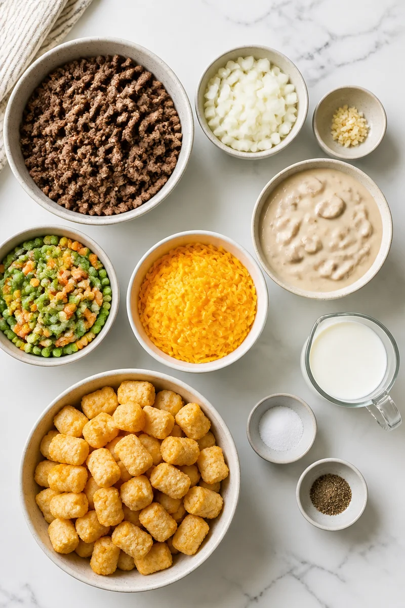 Classic Homestyle Tater Tot Hotdish Casserole
