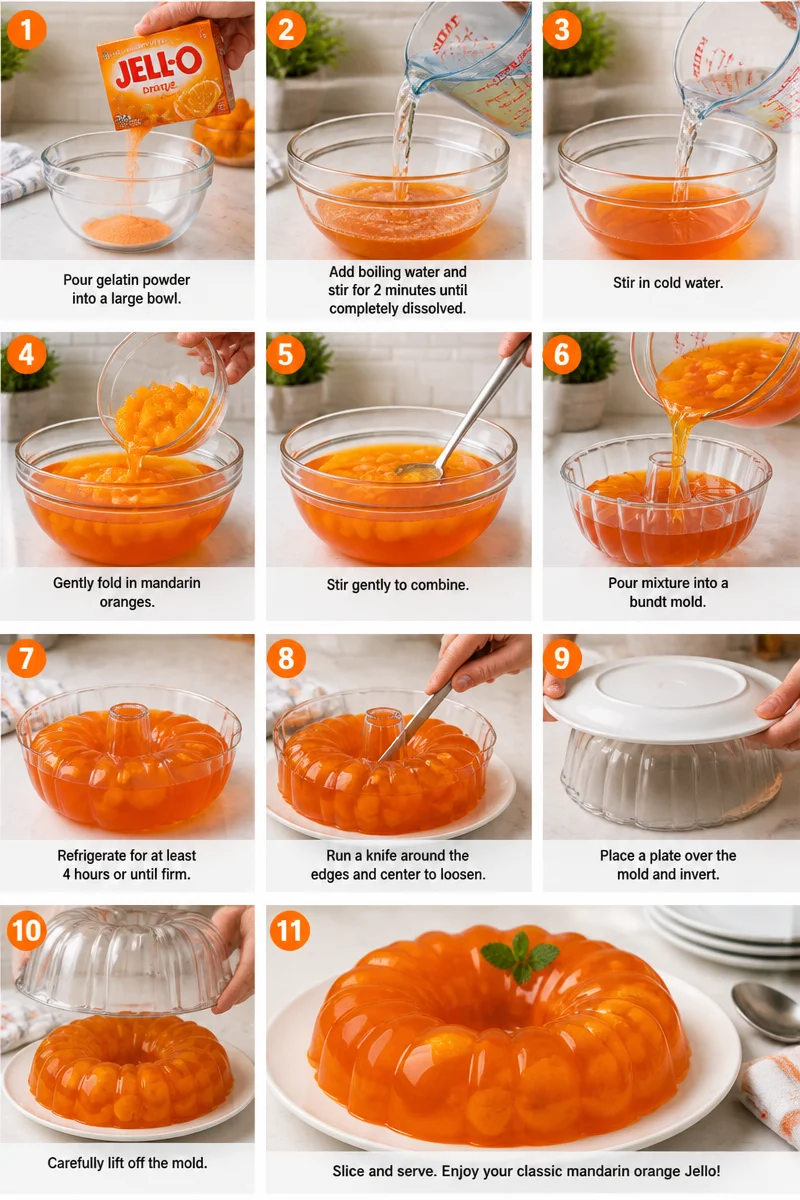 Classic Retro Mandarin Orange Jello Mold