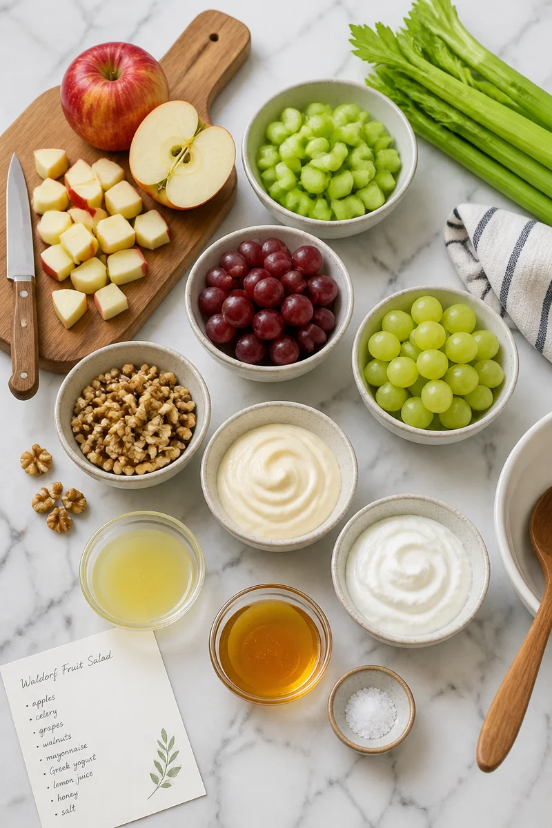 Classic Retro Waldorf Fruit Salad Recipe