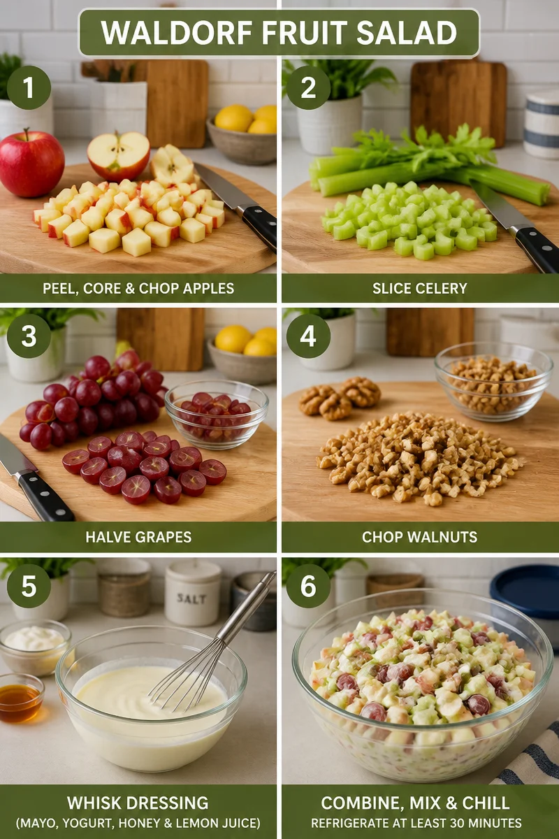 Classic Retro Waldorf Fruit Salad Recipe