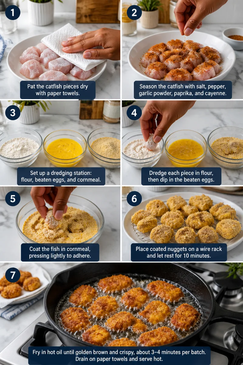 Classic Southern Fried Catfish Nuggets