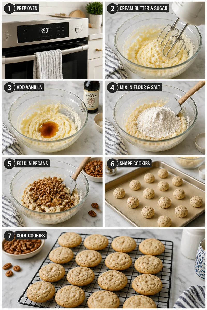Classic Southern Pecan Sandies Cookies