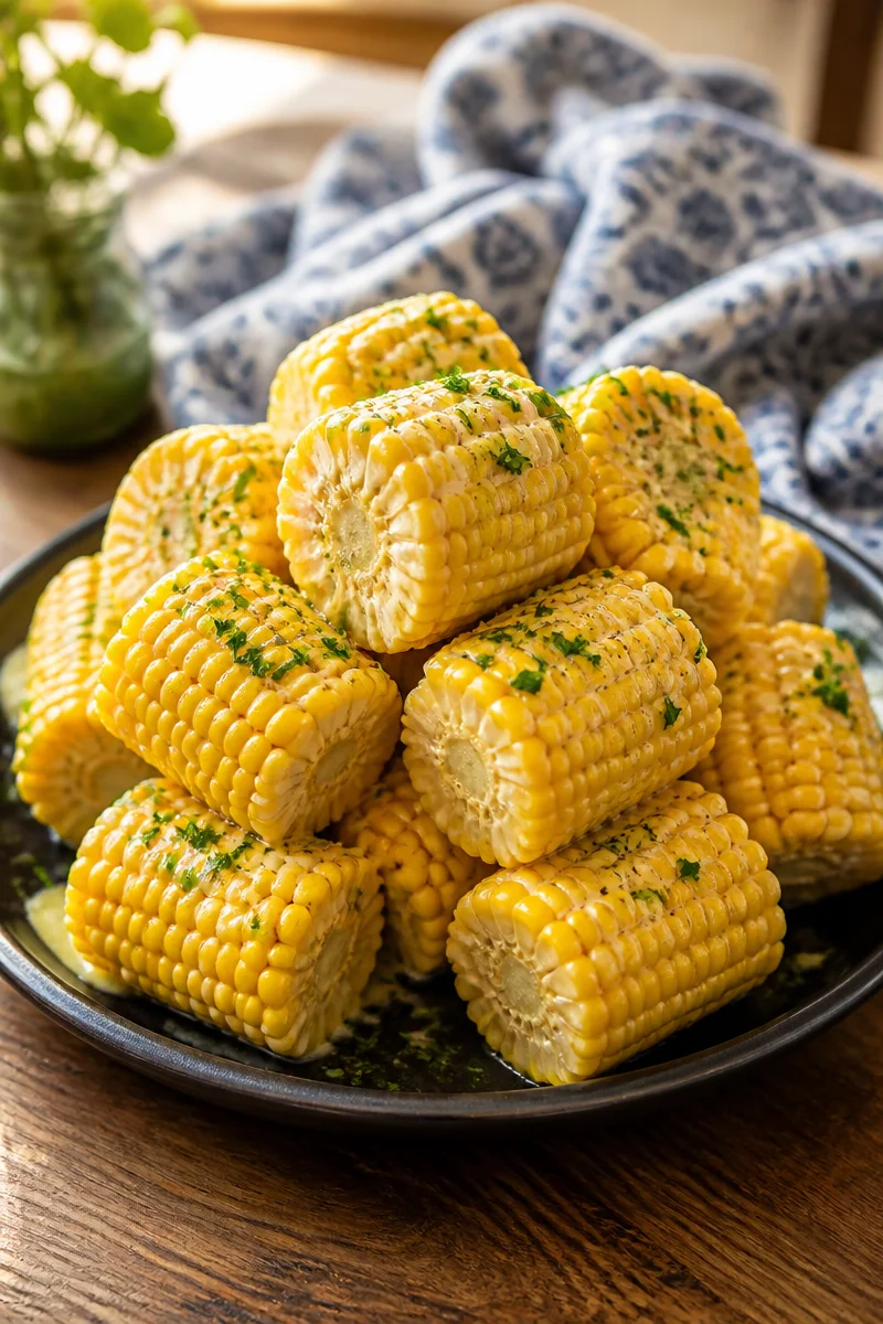 Creamy Slow Cooker Corn on the Cob with Butter