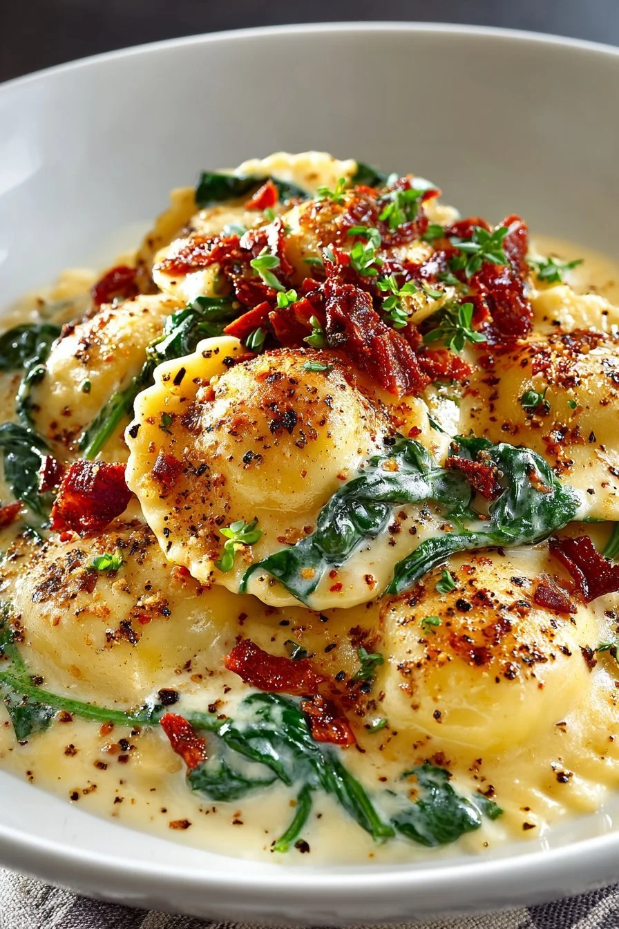 Creamy Tuscan Ravioli