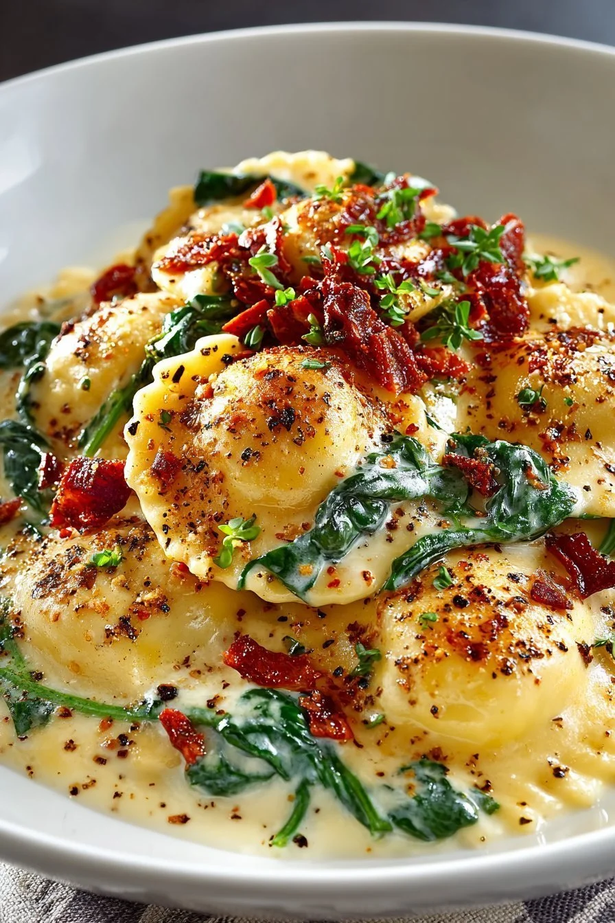 Creamy Tuscan Ravioli