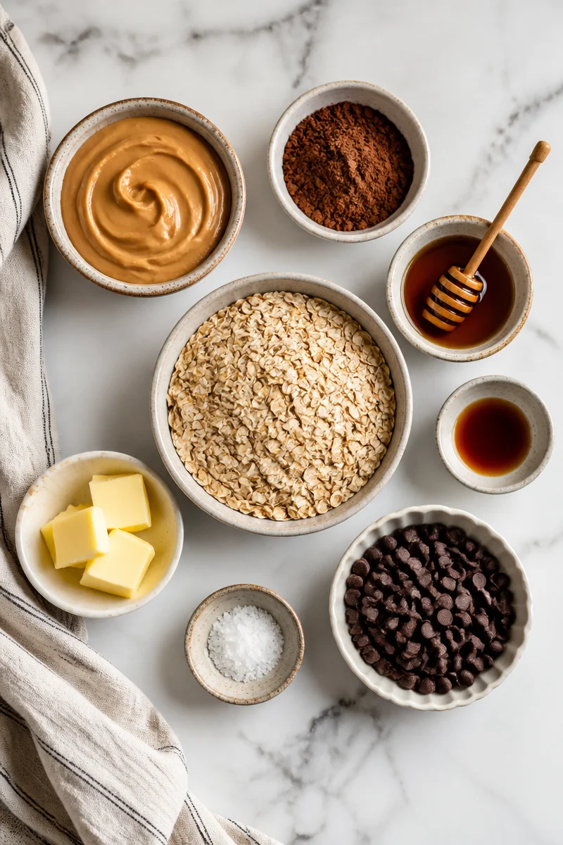 Easy No Bake Chocolate Oatmeal Peanut Butter Bars