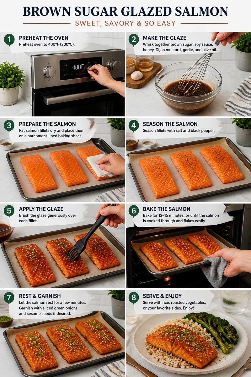 Easy Oven Baked Brown Sugar Glazed Salmon