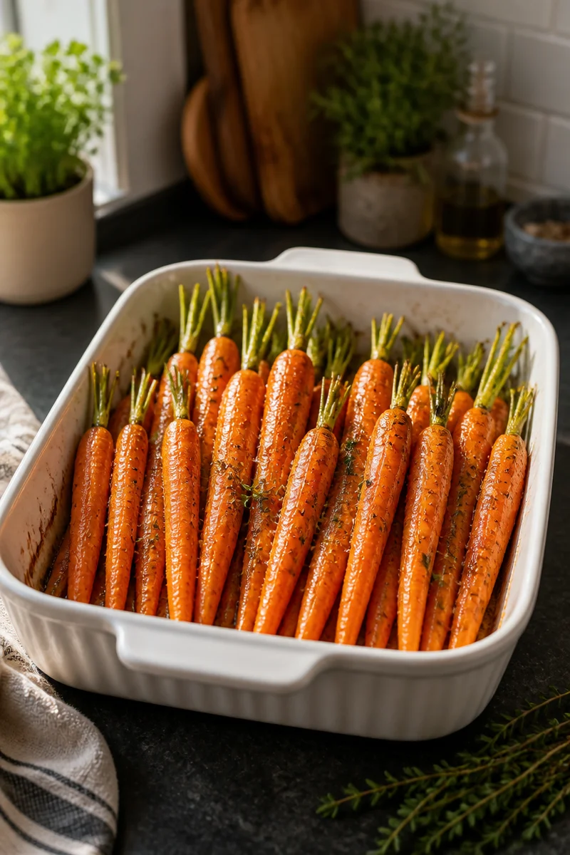 Easy Oven Baked Honey Glazed Carrots