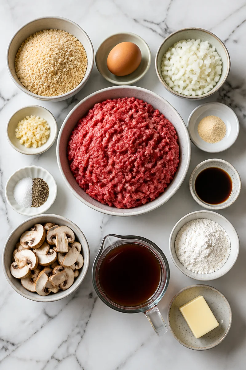 Easy Skillet Salisbury Steak with Mushroom Gravy