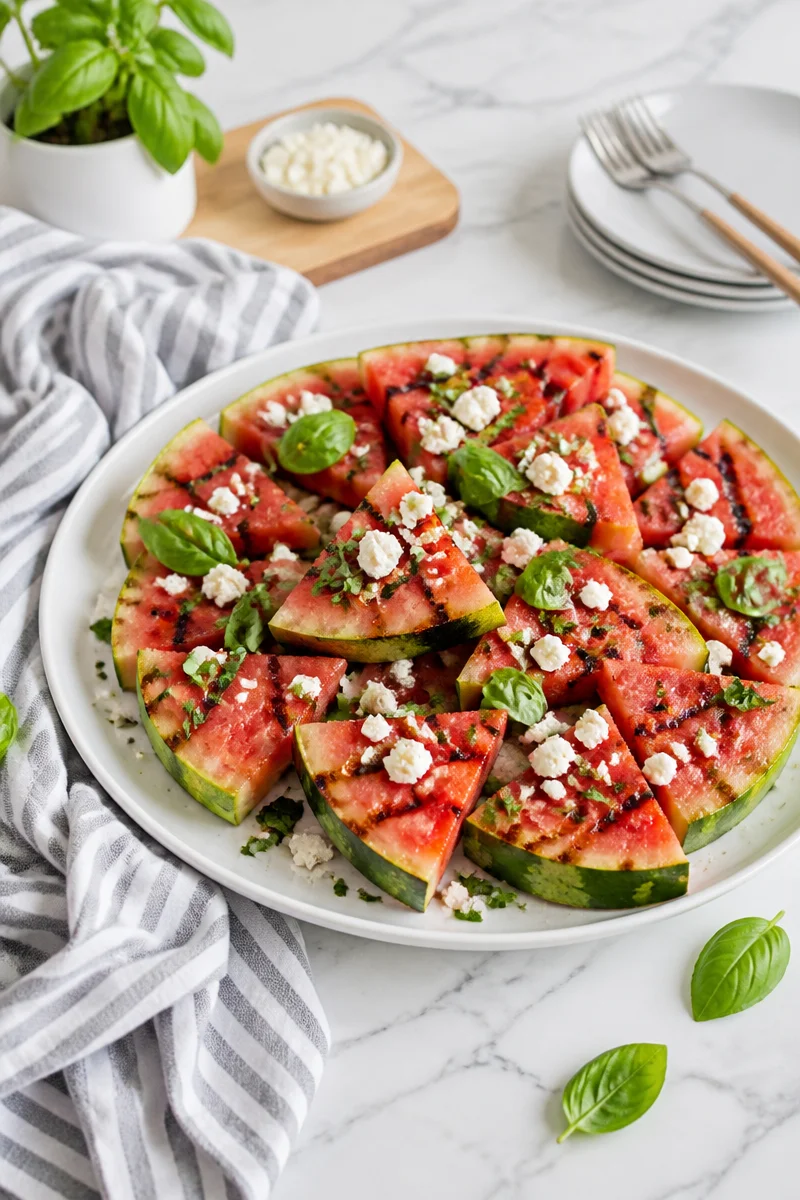 Fresh Summer Grilled Watermelon Wedges