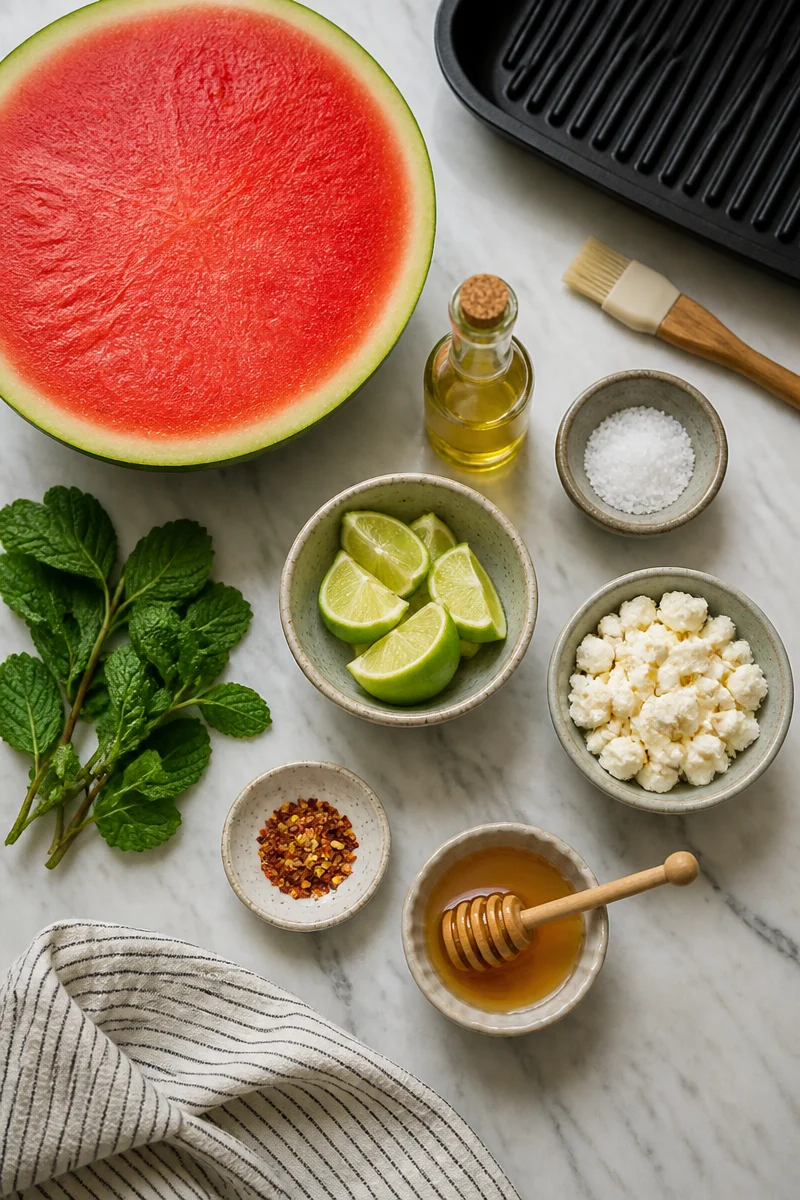 Fresh Summer Grilled Watermelon Wedges