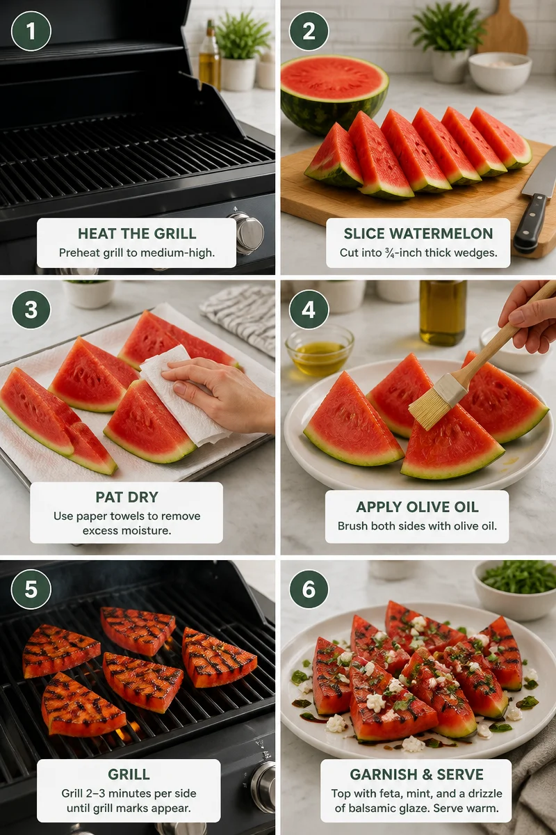 Fresh Summer Grilled Watermelon Wedges