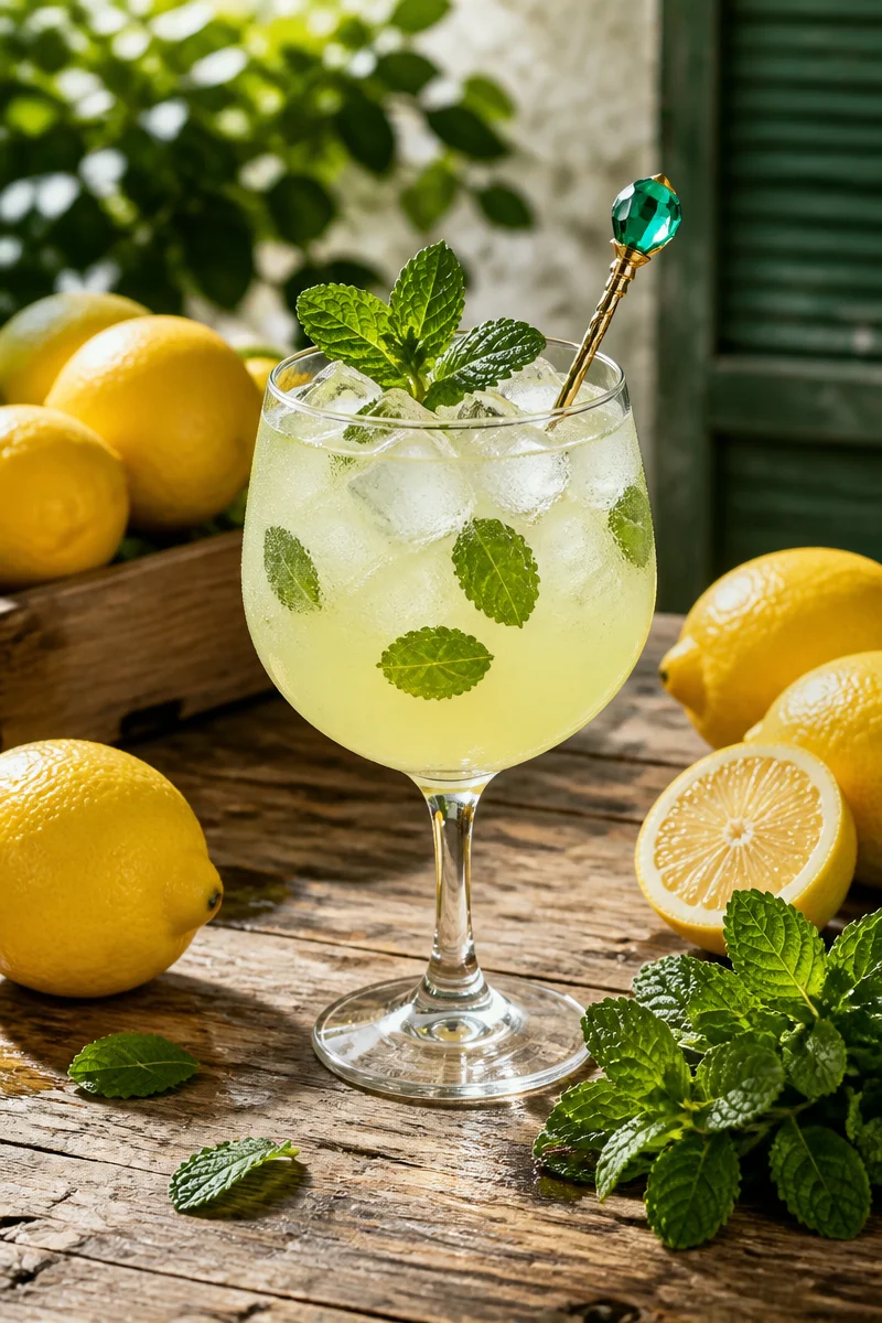 Homemade Refreshing Mint Lemonade Drink