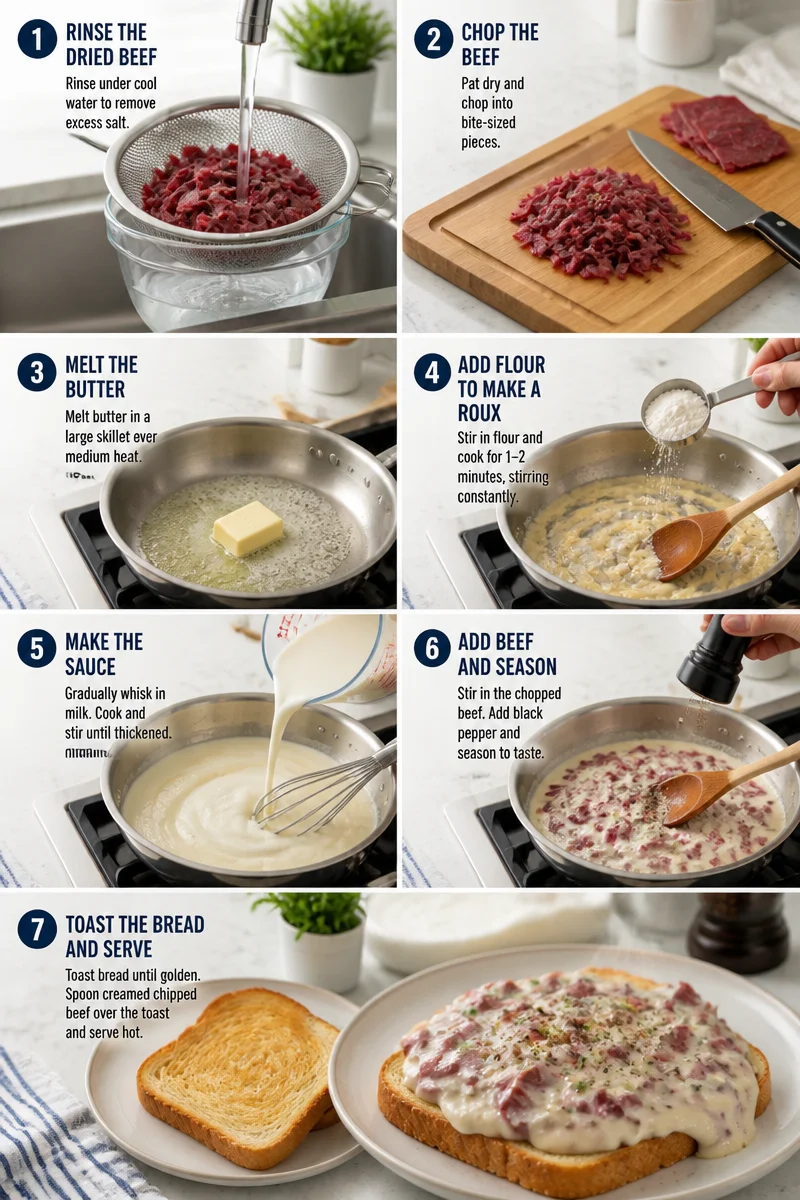 Homestyle Creamed Chipped Beef on Toast