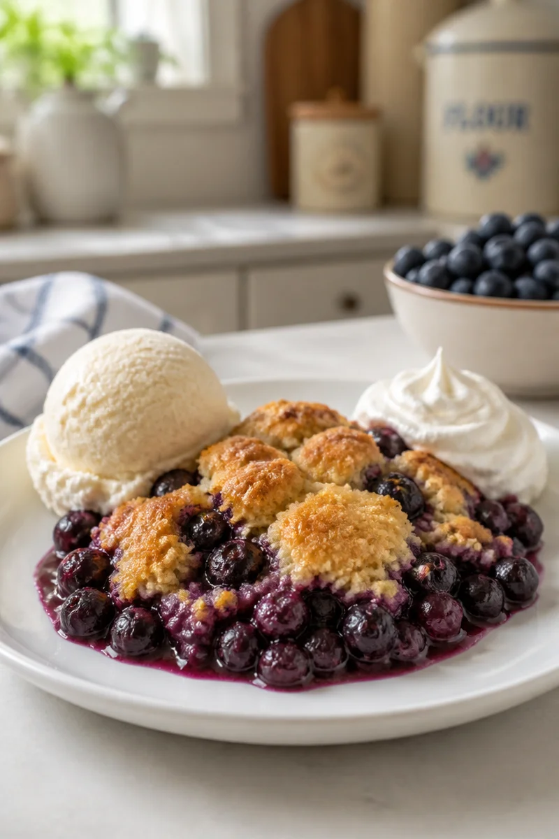 Old Fashioned Blueberry Dump Cake Dessert