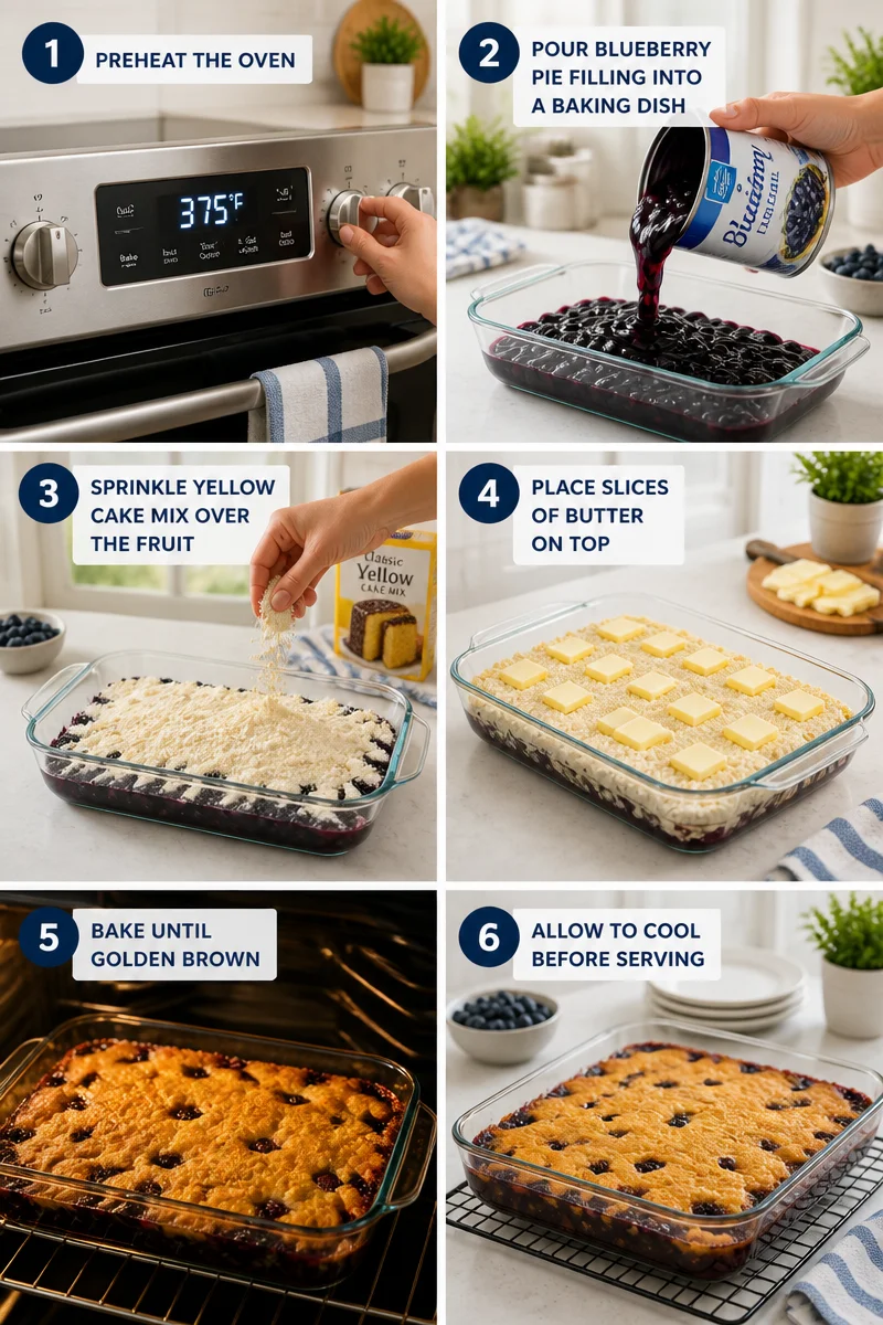 Old Fashioned Blueberry Dump Cake Dessert