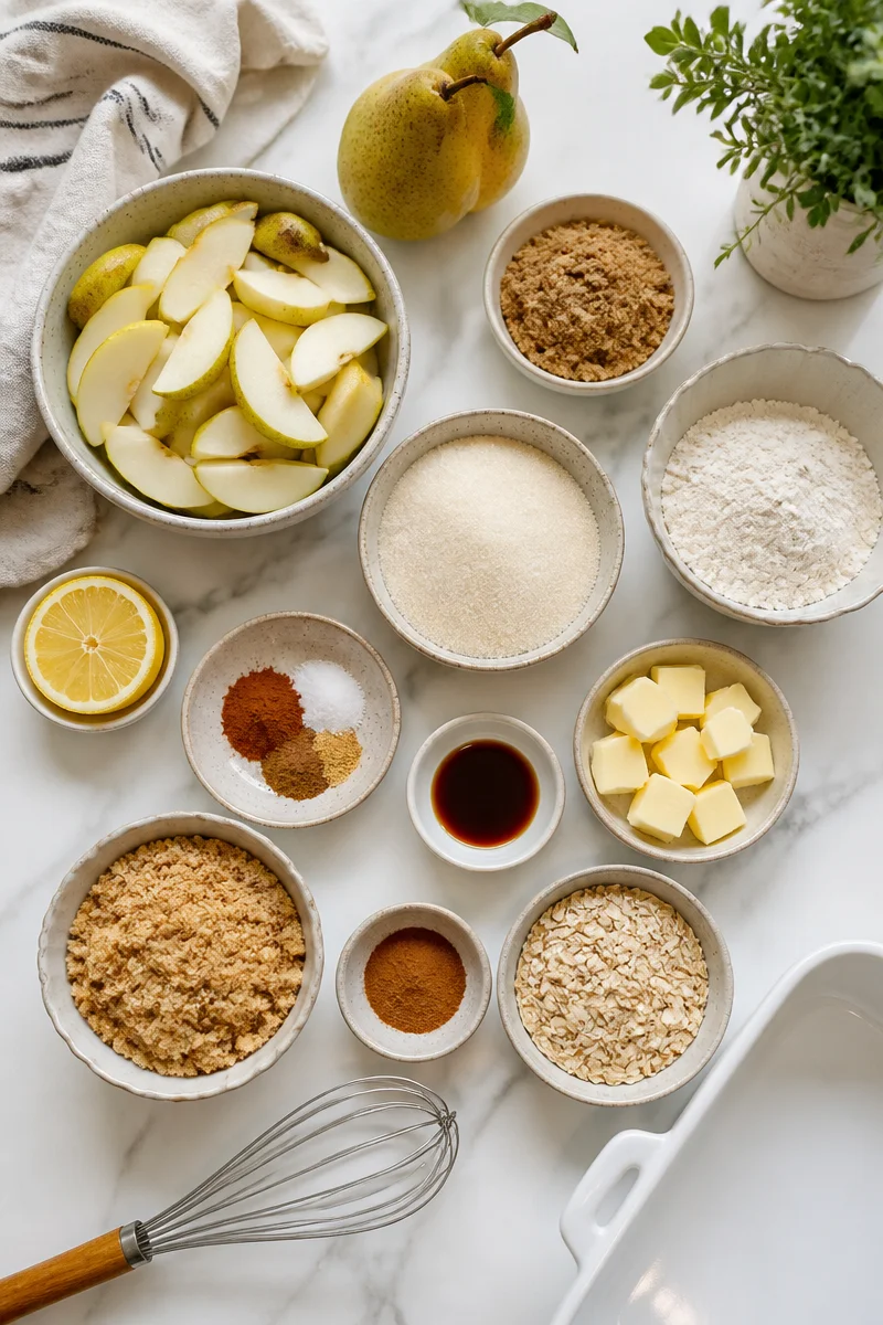 Old Fashioned Spiced Pear Cobbler Dessert