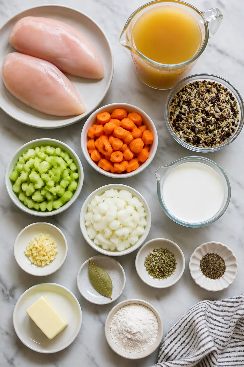 Slow Cooker Creamy Chicken and Wild Rice Soup