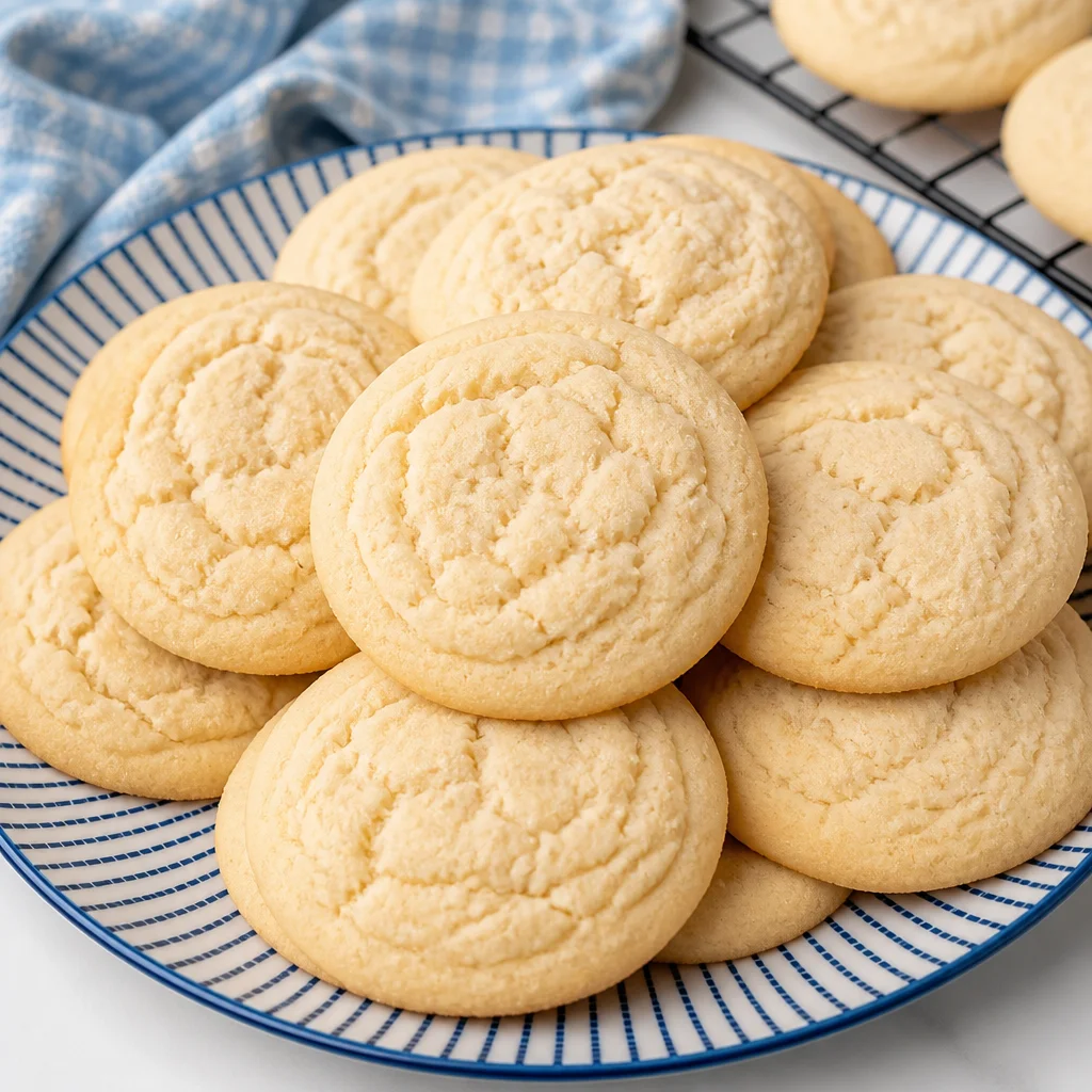 Delicious Traditional Amish Sugar Cookies fresh from the oven, soft and crumbly