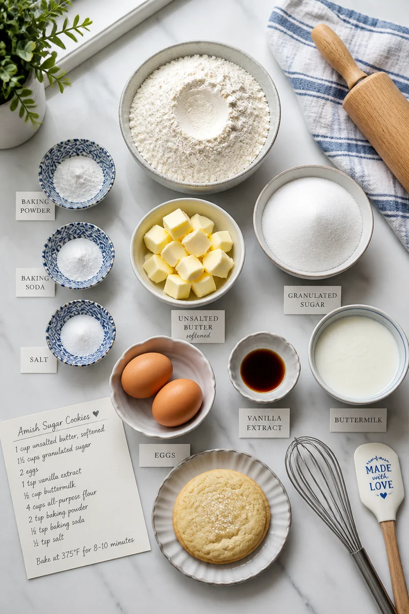 Traditional Amish Sugar Cookies from Scratch