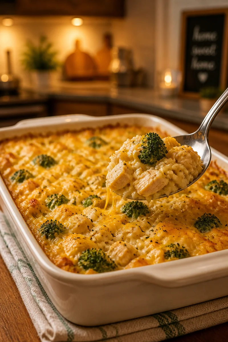 Traditional Homemade Chicken and Rice Casserole