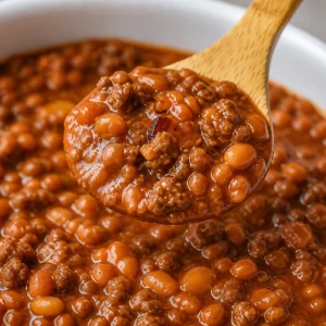 Traditional Homestyle Baked Beans with Ground Beef