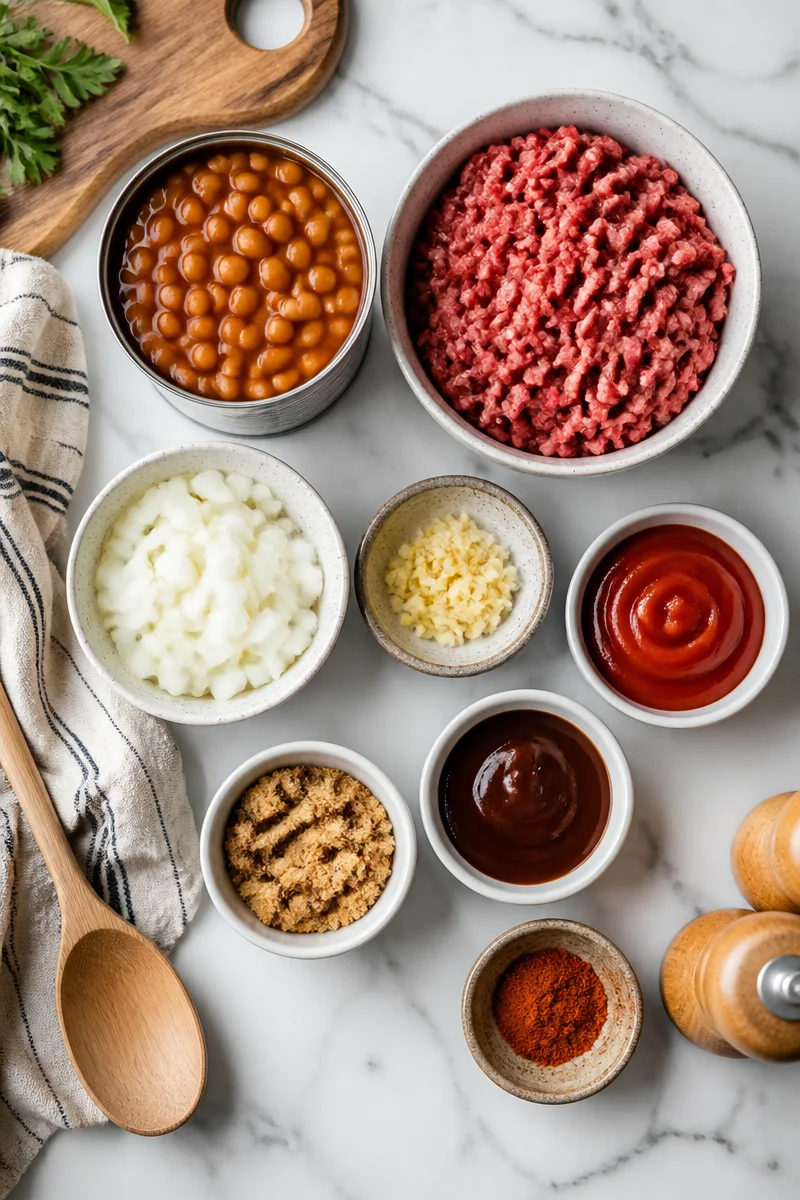 Traditional Homestyle Baked Beans with Ground Beef