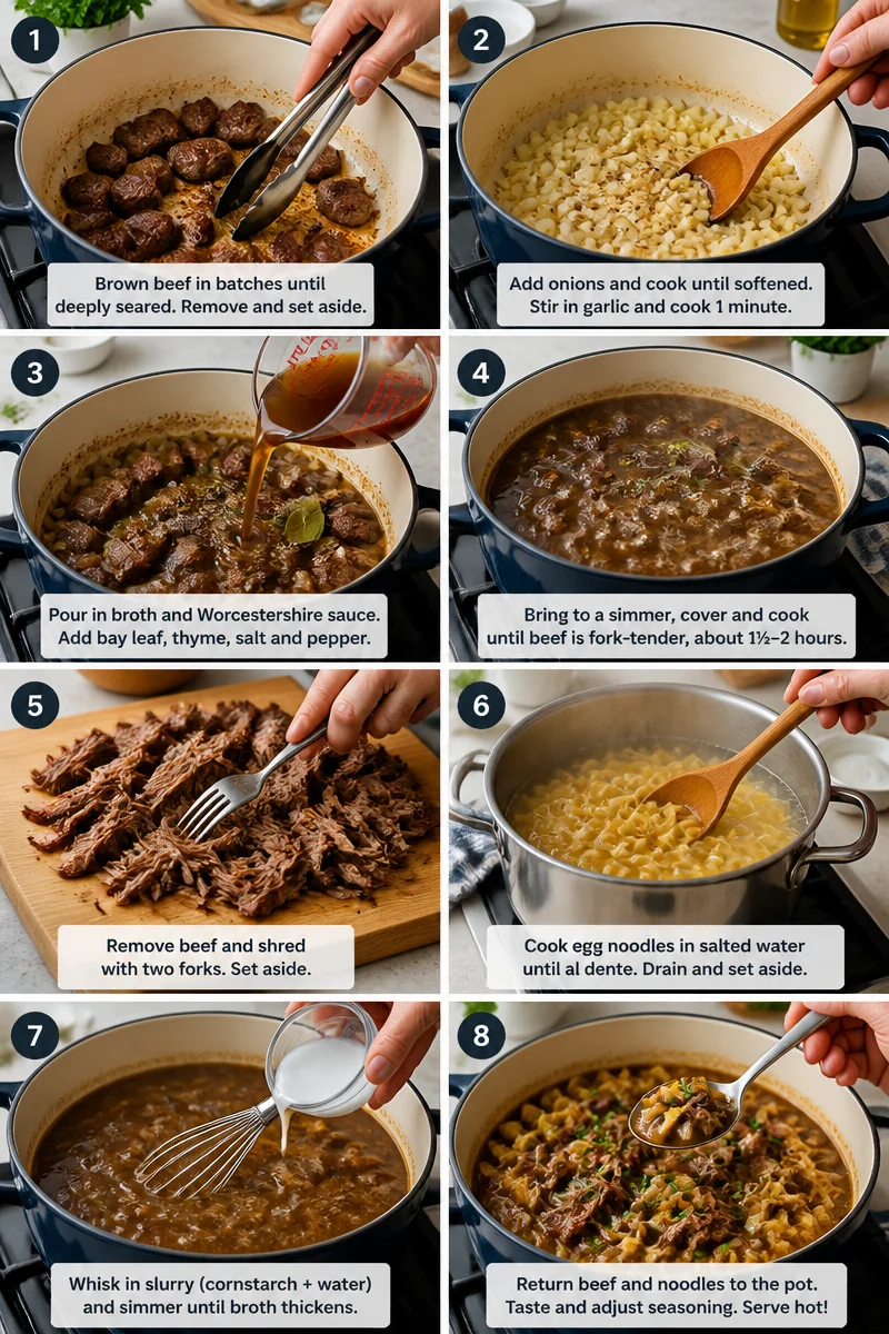 Traditional Homestyle Beef and Noodles Recipe