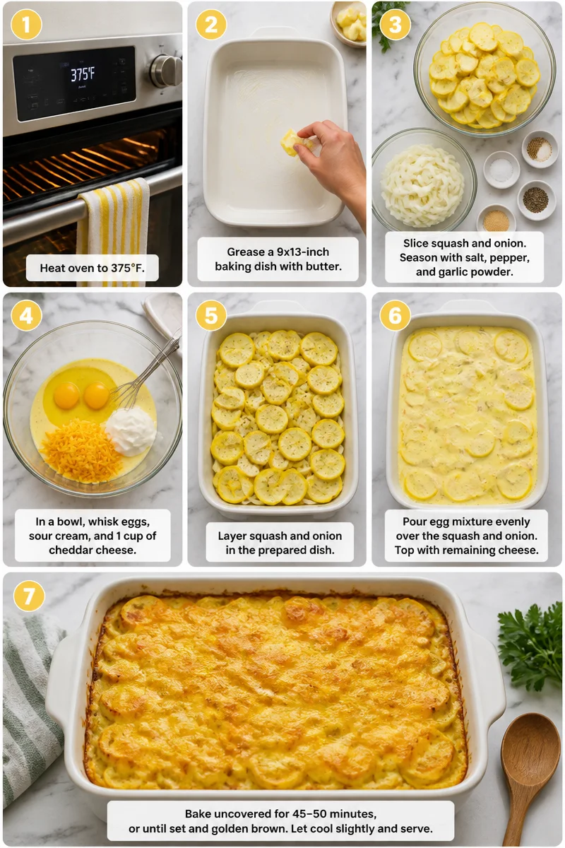 Traditional Southern Yellow Squash and Onion Bake