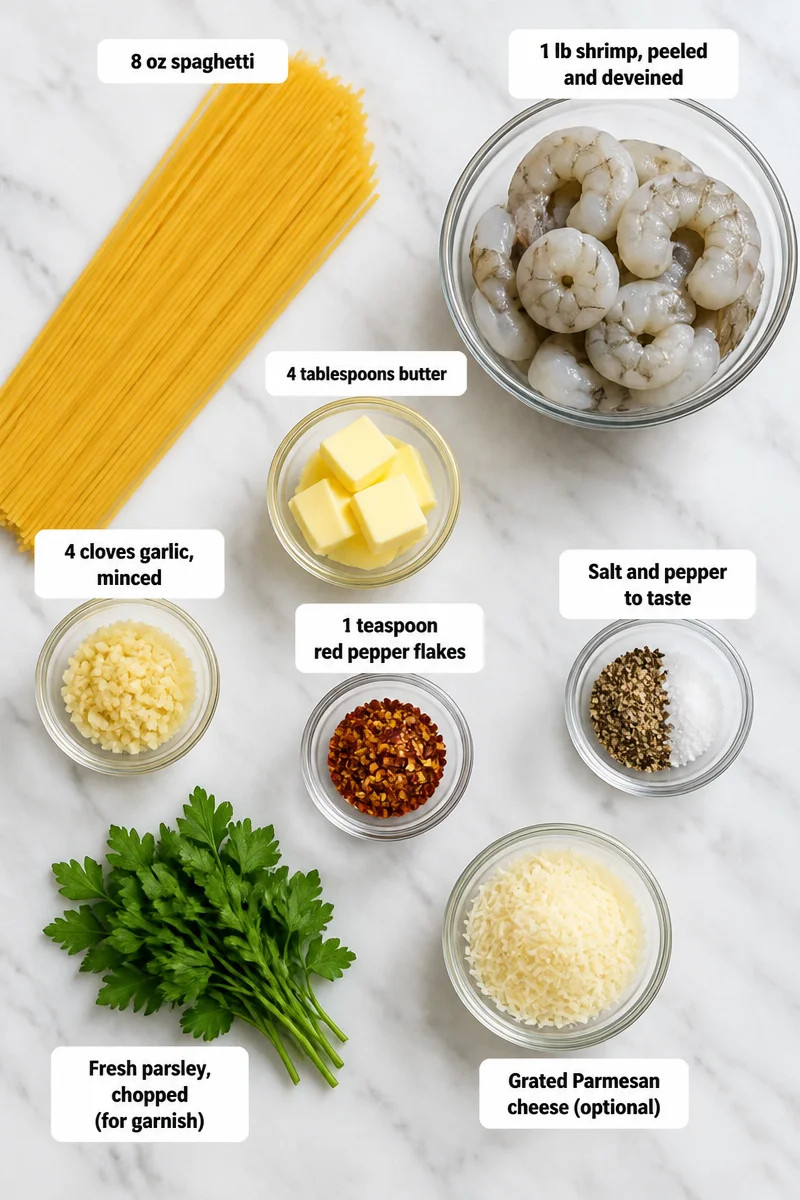 20 Minute Spicy Garlic Butter Shrimp Pasta