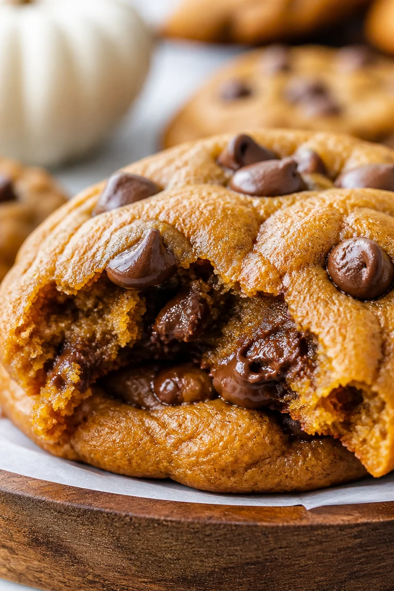 Chewy Brown Sugar Pumpkin Chocolate Chip Cookie
