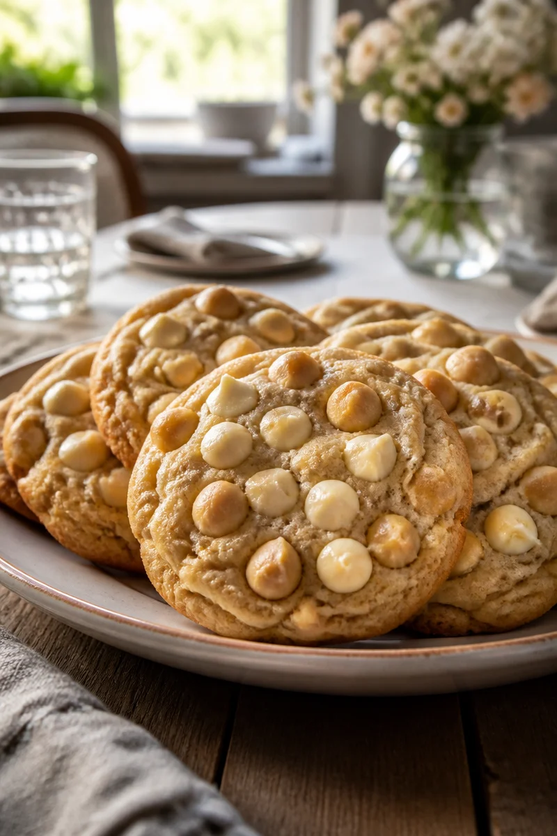 Chewy White Chocolate Macadamia Nut Cookies