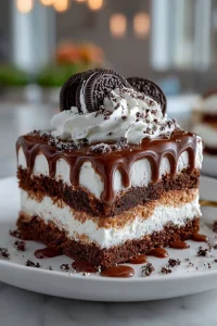 Classic Chocolate Pudding Oreo Lasagna