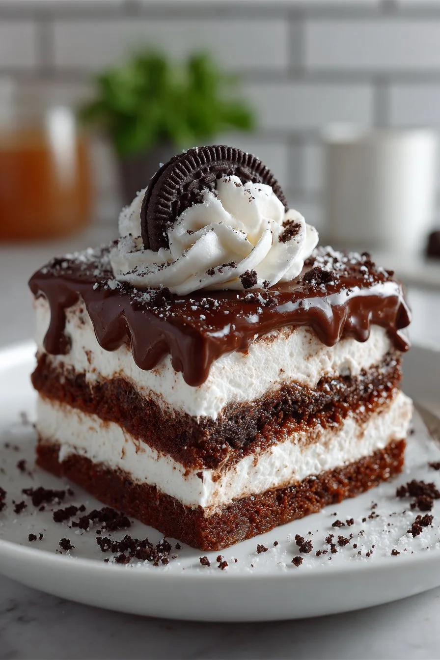 Classic Chocolate Pudding Oreo Lasagna