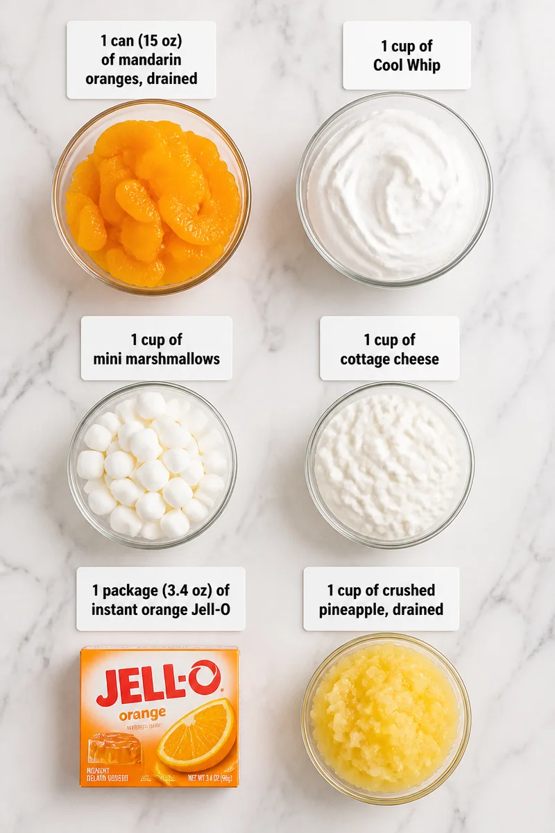 Classic Cool Whip Orange Fluff Salad