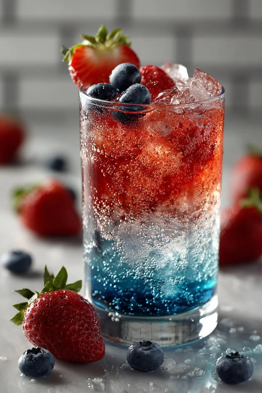 Classic Red White and Blue Fourth of July Drinks