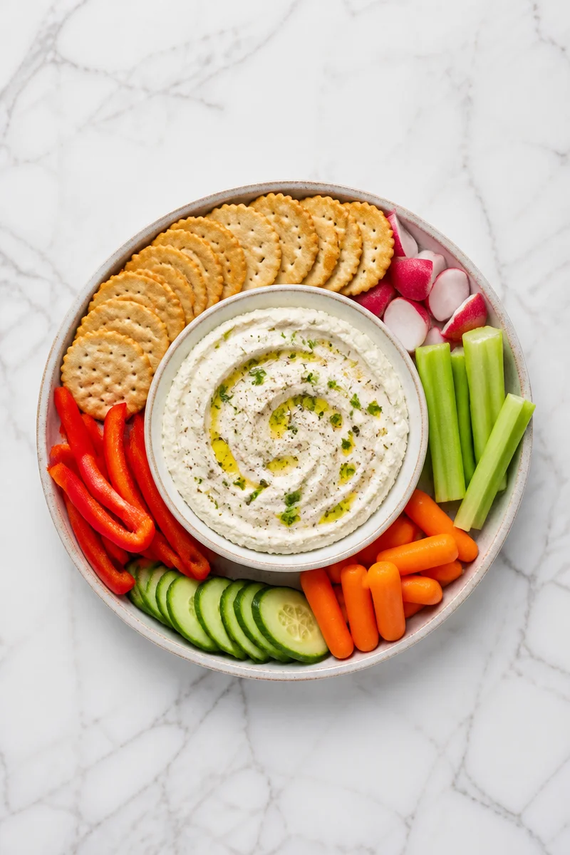 Creamy Garlic Herb Whipped Ricotta Dip