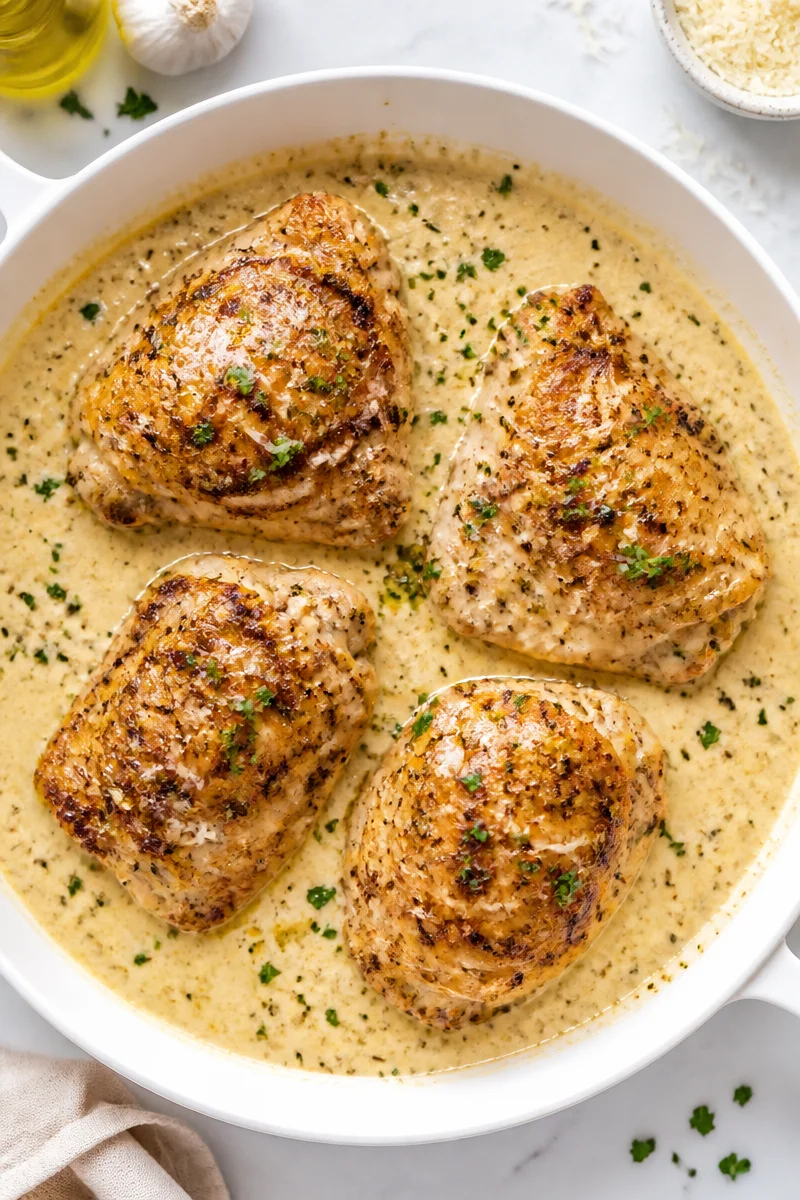 Creamy Garlic Parmesan Chicken Thigh Recipes