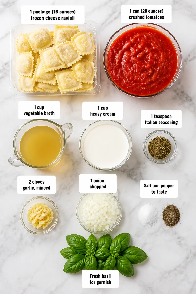 Creamy Tomato Crockpot Ravioli Stew