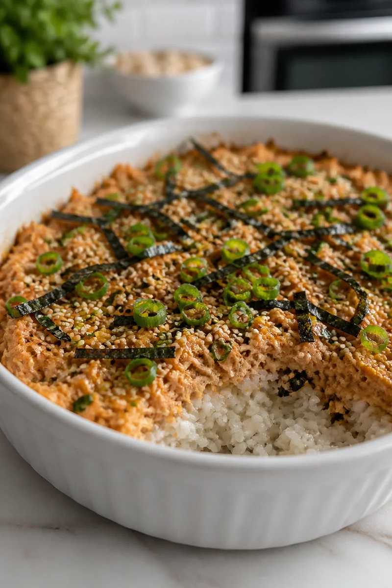 Creamy Tuna Sushi Bake