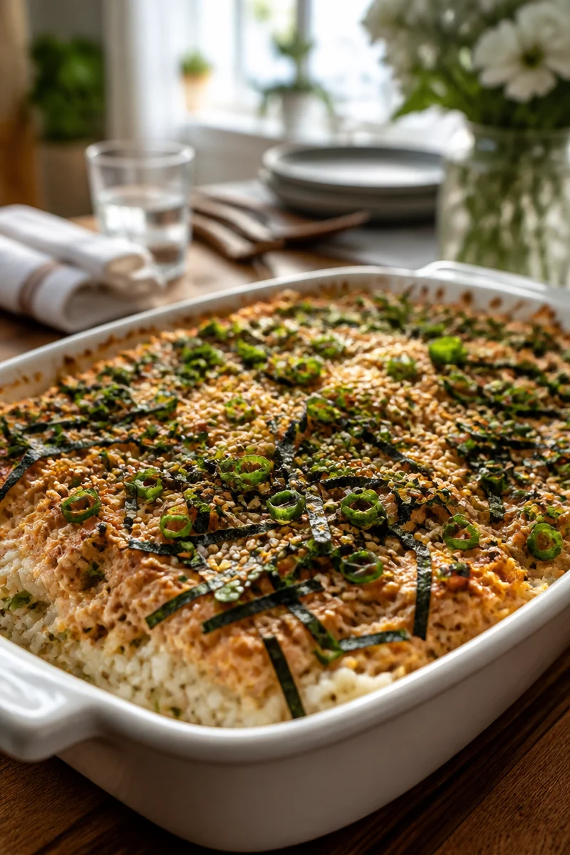Creamy Tuna Sushi Bake
