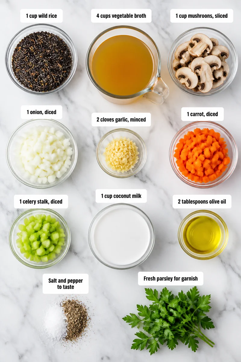 Creamy Vegan Mushroom And Wild Rice Soup