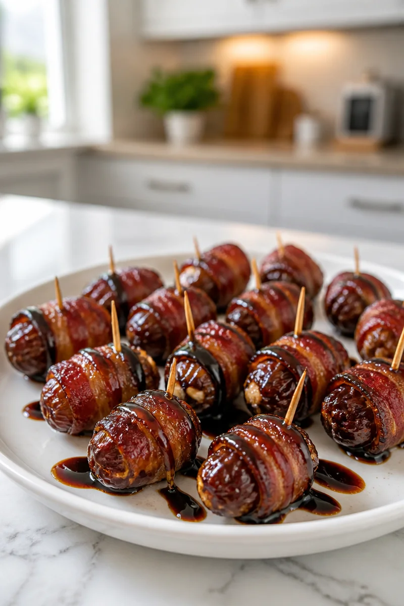 Crispy Air Fryer Beef Bacon Wrapped Dates
