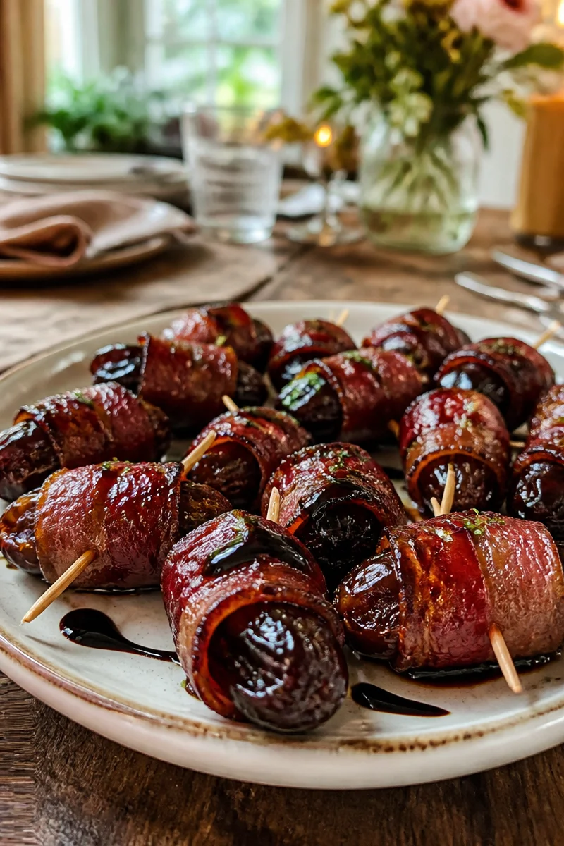 Crispy Air Fryer Beef Bacon Wrapped Dates