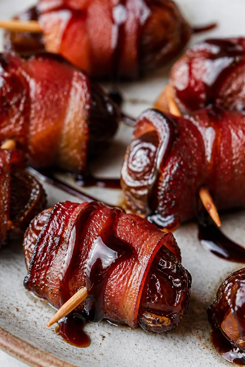 Crispy Air Fryer Beef Bacon Wrapped Dates