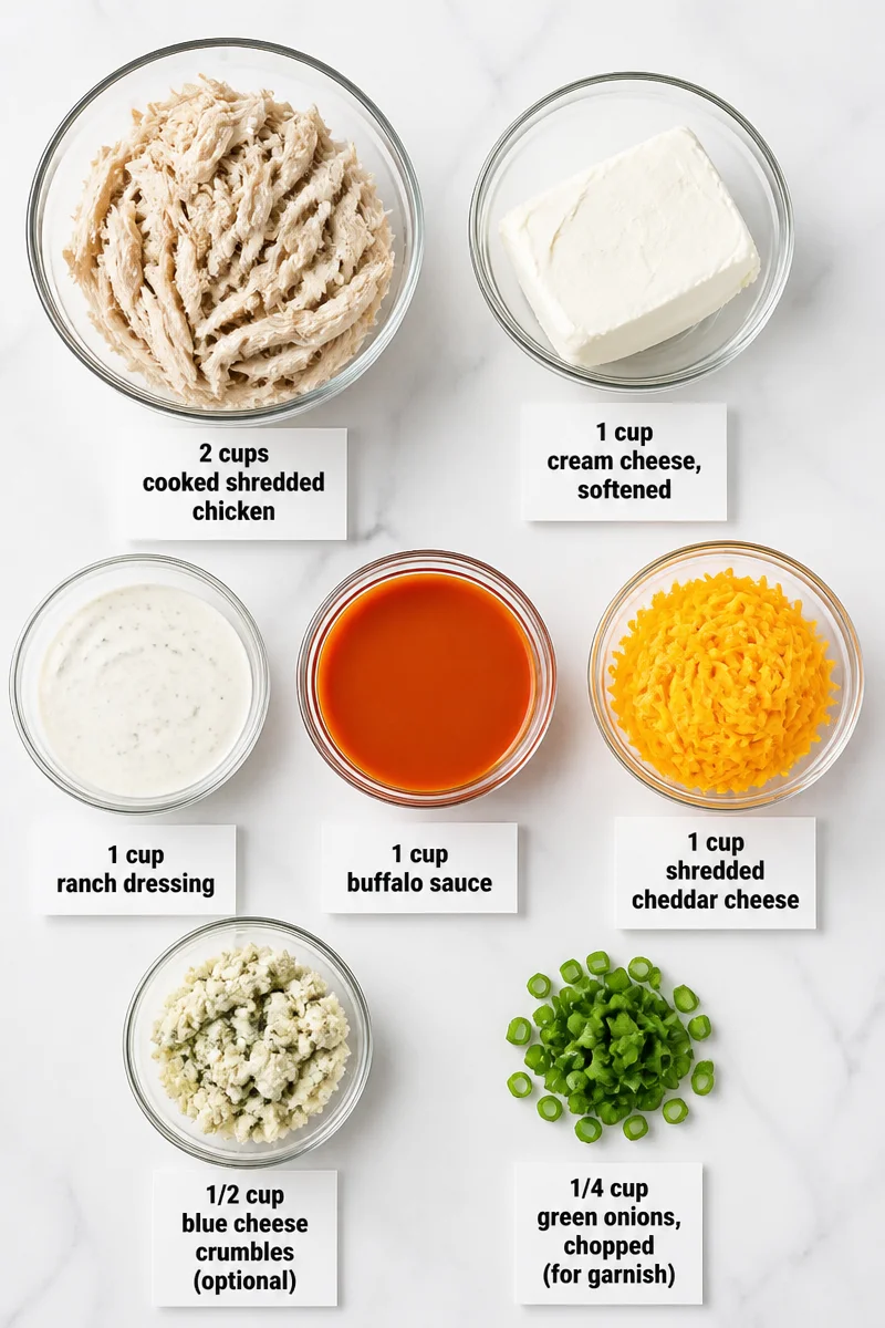 Crockpot Creamy Buffalo Chicken Dip