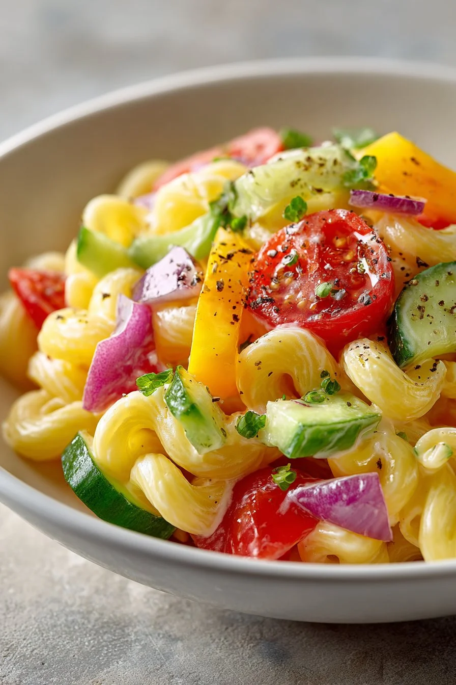 Easy Cold Macaroni Pasta Salad