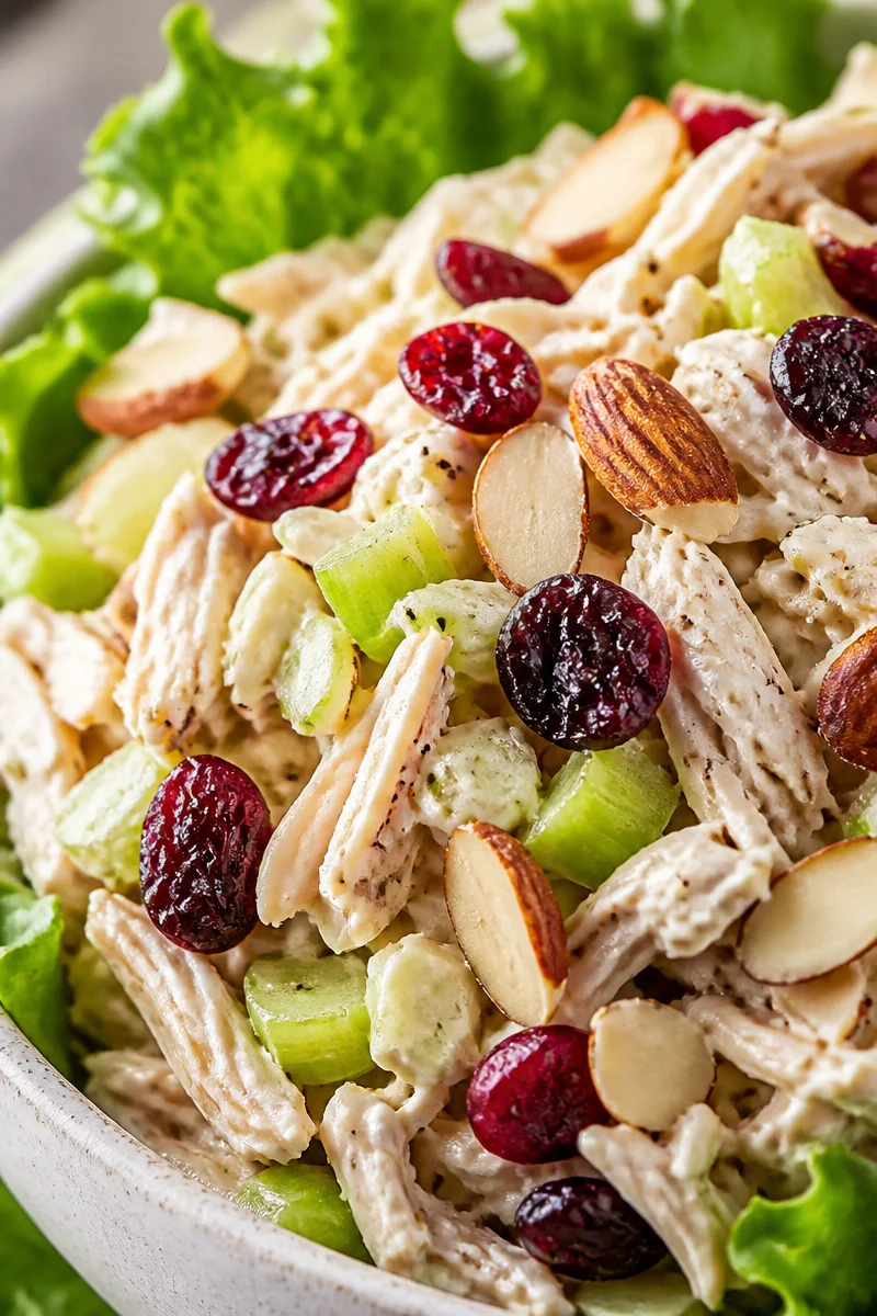 Easy Make Ahead Cranberry Almond Chicken Salad